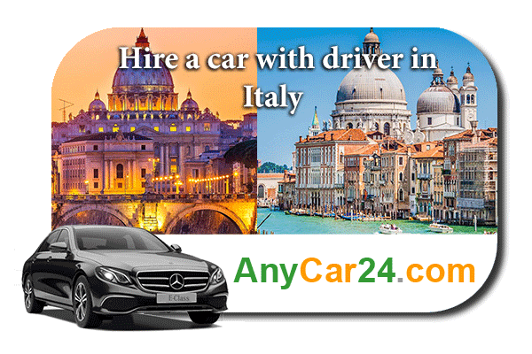 Hire a car with driver in Italy